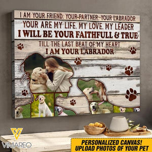 Personalized Labrador Dog Canvas Printed 22FEB-DT11