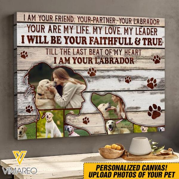 Personalized Labrador Dog Canvas Printed 22FEB-DT11
