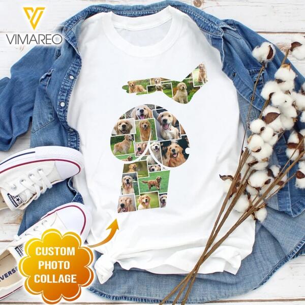 PERSONALIZED DOG PHOTO COLLAGE TSHIRT PRINTED 22FEB-DT12