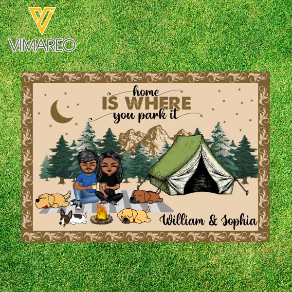 Personalized Camping With Dog Rug Printed 22JAN-DT12