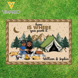 Personalized Camping With Dog Rug Printed 22JAN-DT12