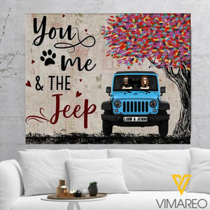 PERSONALIZED YOU ME AND THE JEEP CANVAS TNMQ1402