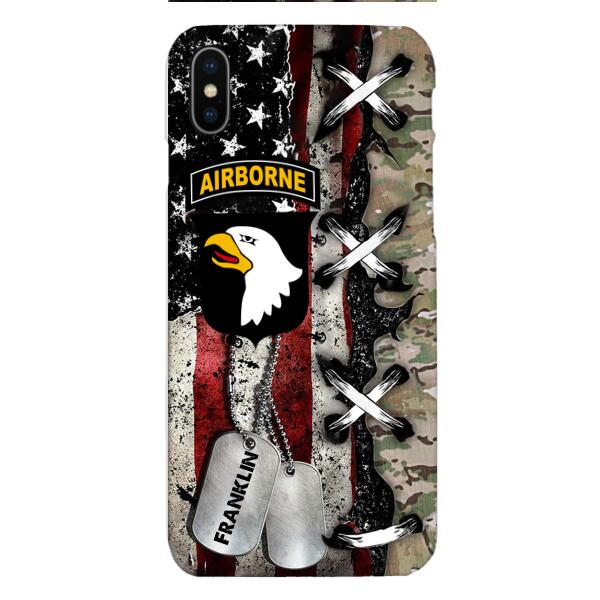 Personalized US Veteran/ Soldier Phone Case Printed 22FEB-MQ14