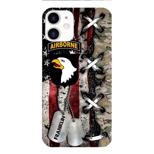 Personalized US Veteran/ Soldier Phone Case Printed 22FEB-MQ14