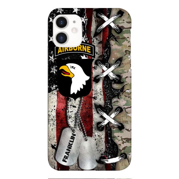 Personalized US Veteran/ Soldier Phone Case Printed 22FEB-MQ14