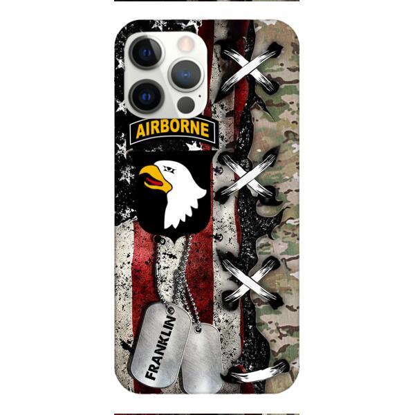 Personalized US Veteran/ Soldier Phone Case Printed 22FEB-MQ14