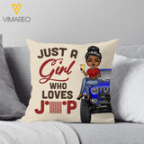 PERSONALIZED JUST A GIRL WHO LOVES JEEP PILLOW 22JAN-HQ06