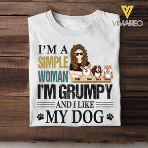 Personalized Simple Woman Grumpy And Like Dog Tshirt Printed 22FEB-HC23