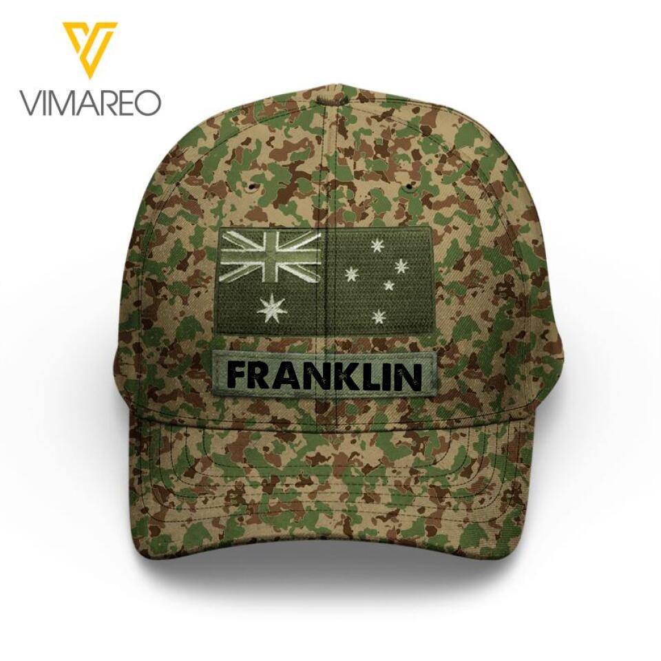 Personalized Australian Veteran/ Soldier Peaked Cap 22FEB-LN23
