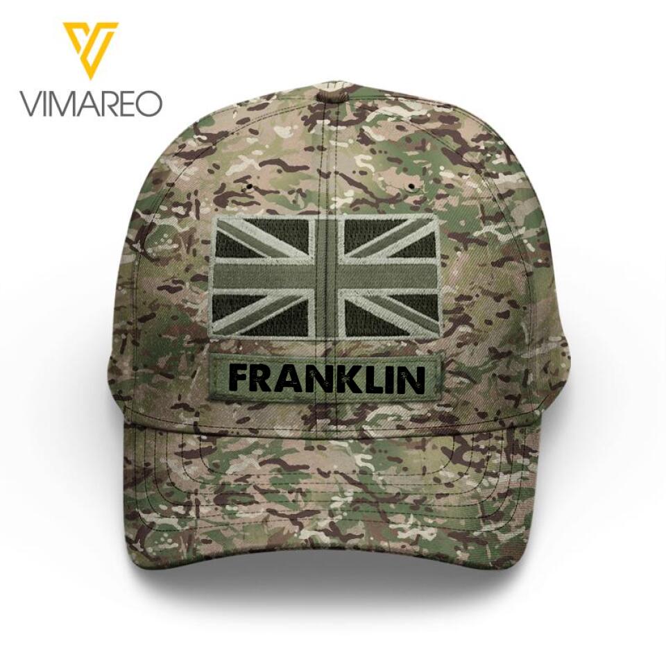 Personalized British Veteran/ Soldier Peaked Cap 22FEB-LN23