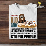 Personalized I'm A Grumpy Old Lady I Love Dogs More Than Humans Tshirt Printed 22FEB-LN24