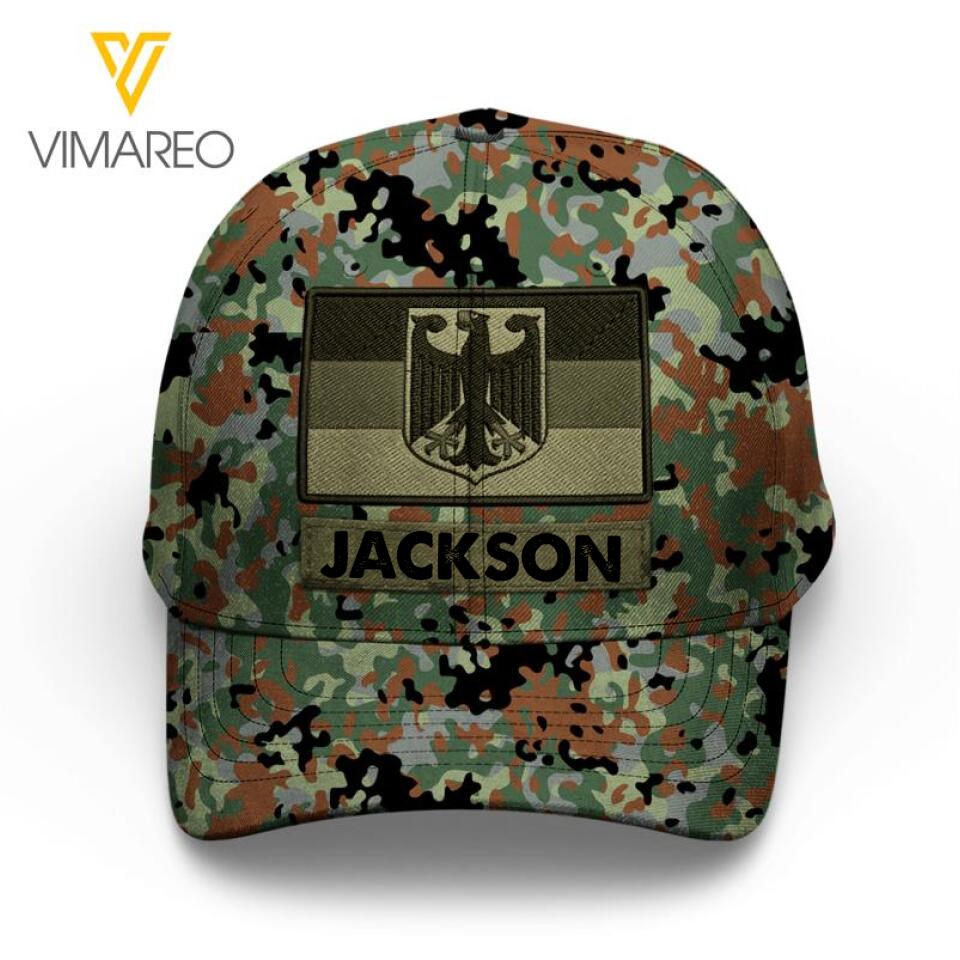 Personalized German Veteran/ Soldier Peaked Cap 22FEB-LN24