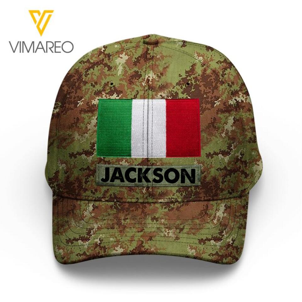 Personalized Italian Veteran/ Soldier Peaked Cap 22FEB-LN24