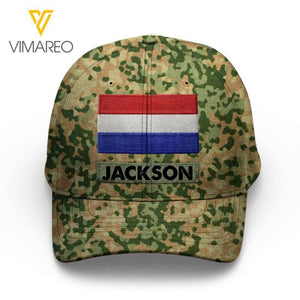 Personalized Netherlands Veteran/ Soldier Peaked Cap 22FEB-LN24
