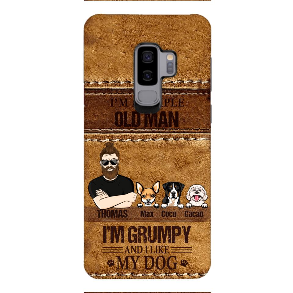 Personalized Grumpy Old Man Loves Dogs Phone Case Printed 22FEB-HC24