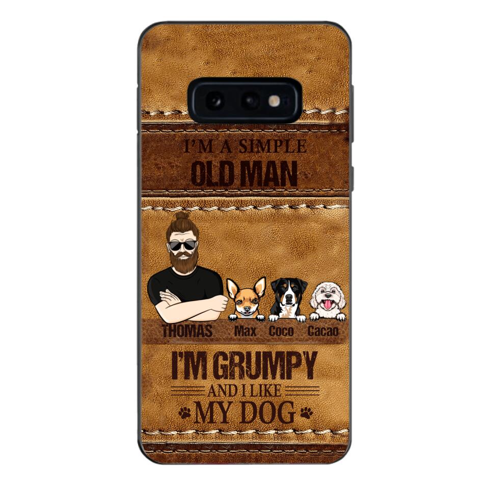 Personalized Grumpy Old Man Loves Dogs Phone Case Printed 22FEB-HC24