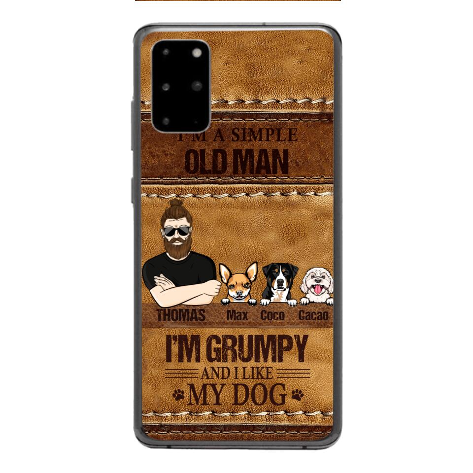 Personalized Grumpy Old Man Loves Dogs Phone Case Printed 22FEB-HC24