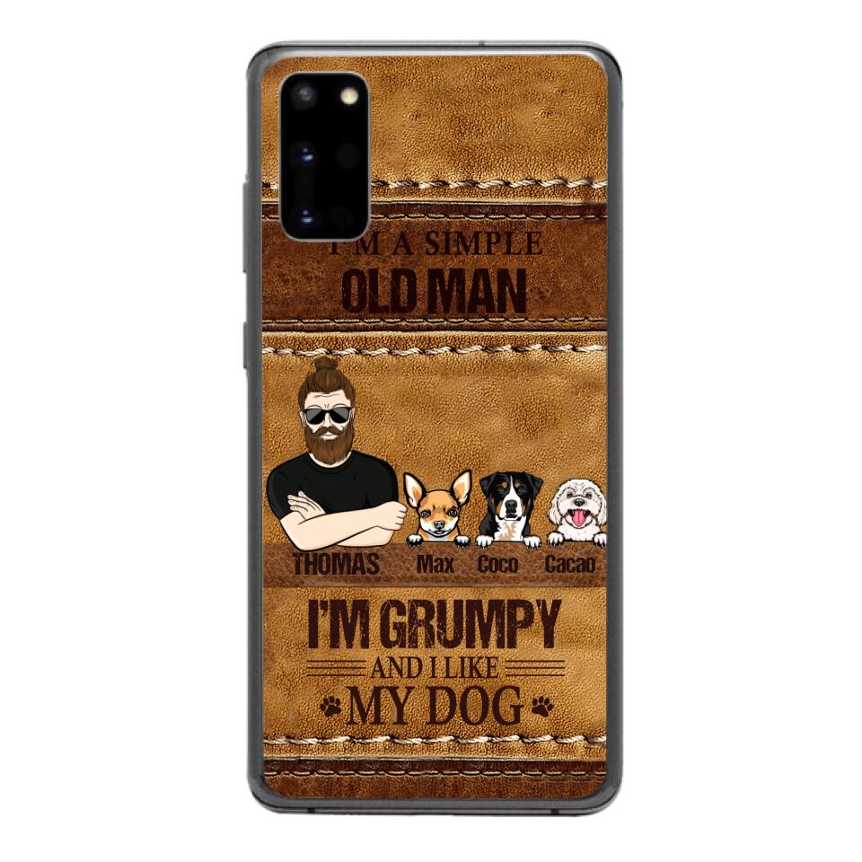 Personalized Grumpy Old Man Loves Dogs Phone Case Printed 22FEB-HC24