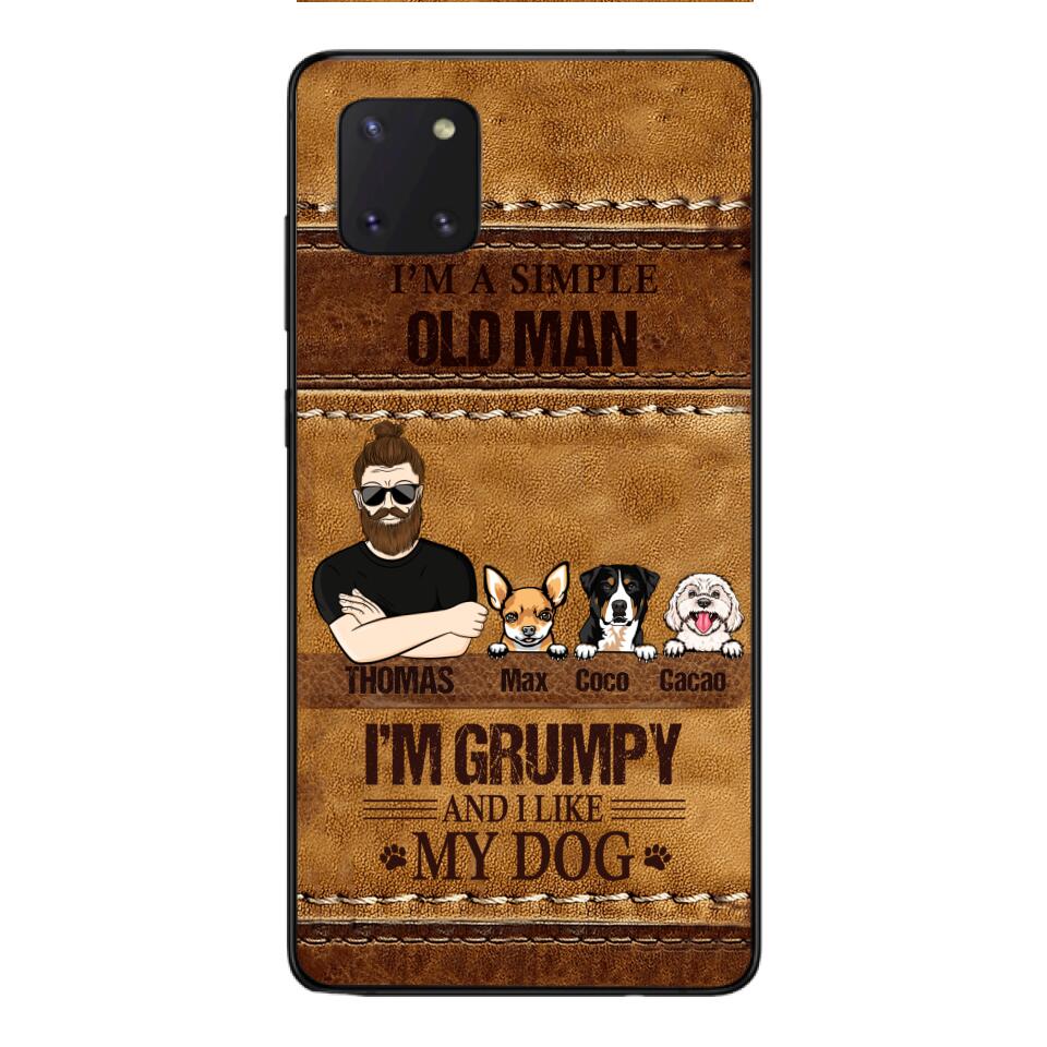 Personalized Grumpy Old Man Loves Dogs Phone Case Printed 22FEB-HC24