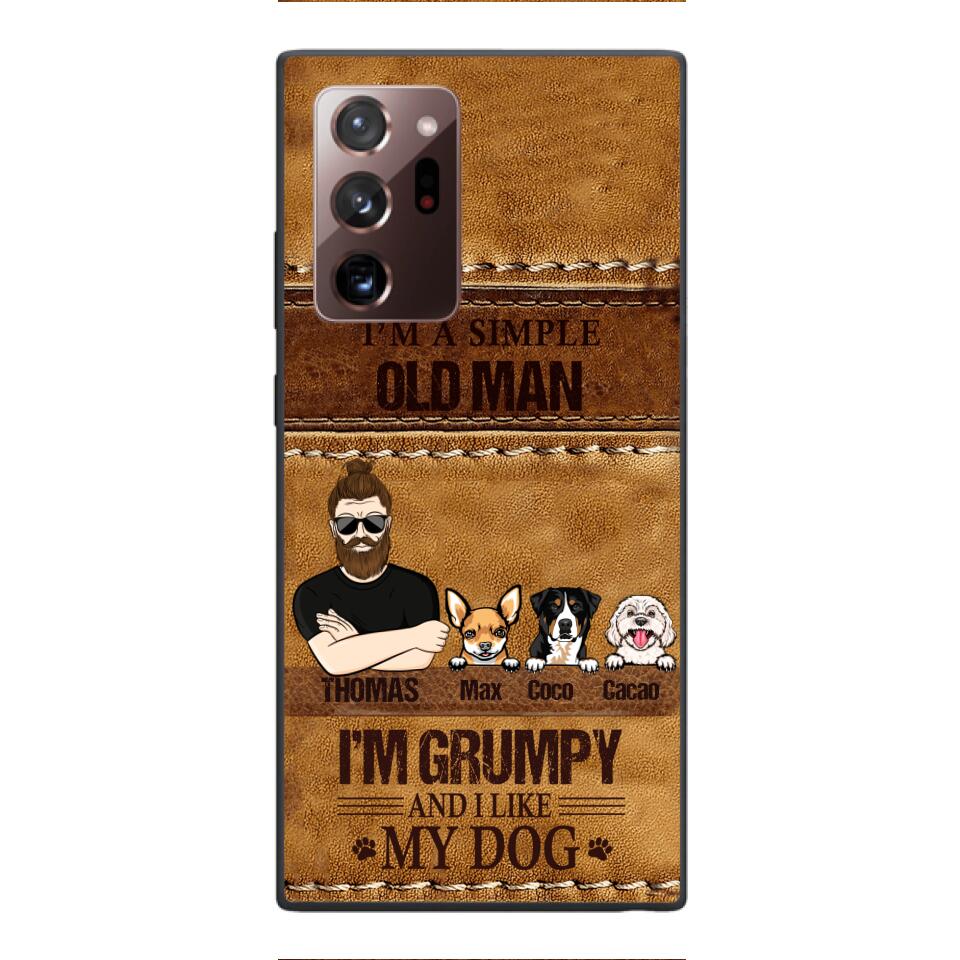 Personalized Grumpy Old Man Loves Dogs Phone Case Printed 22FEB-HC24