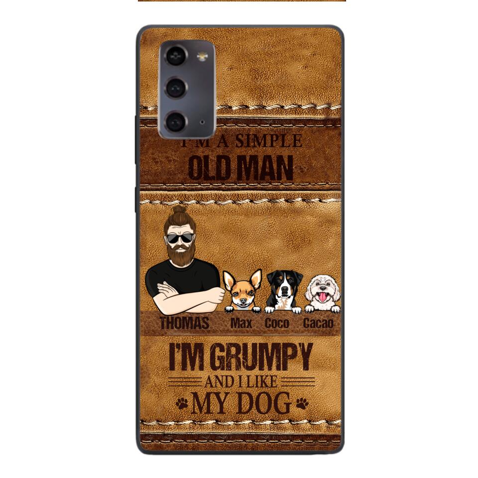 Personalized Grumpy Old Man Loves Dogs Phone Case Printed 22FEB-HC24