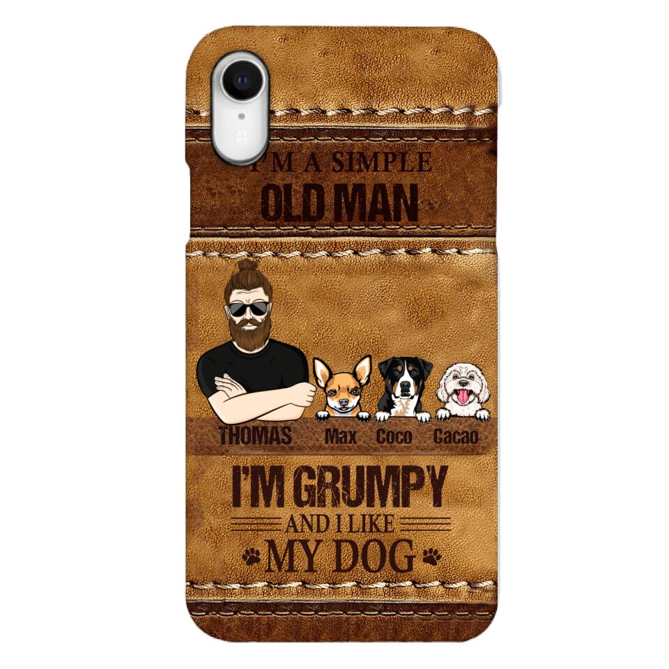 Personalized Grumpy Old Man Loves Dogs Phone Case Printed 22FEB-HC24