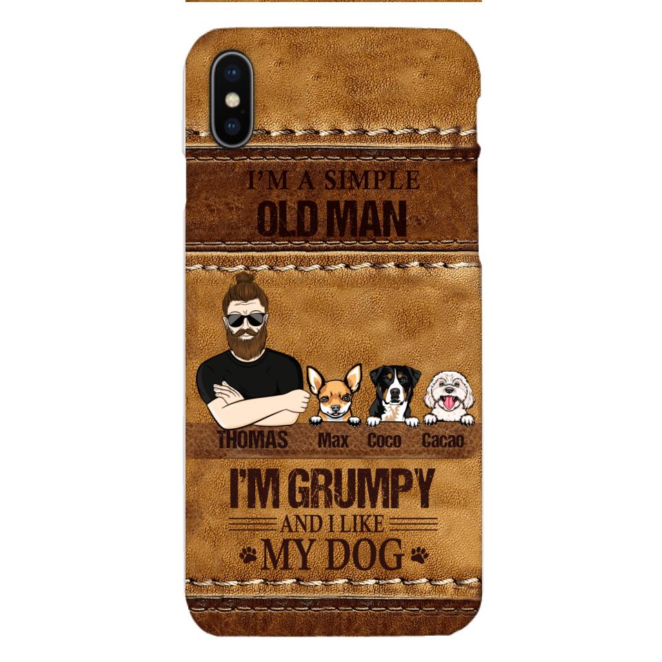 Personalized Grumpy Old Man Loves Dogs Phone Case Printed 22FEB-HC24