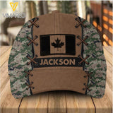 Personalized Canadian Veteran/ Soldier Multi-camo Peaked Cap 22FEB-DT24