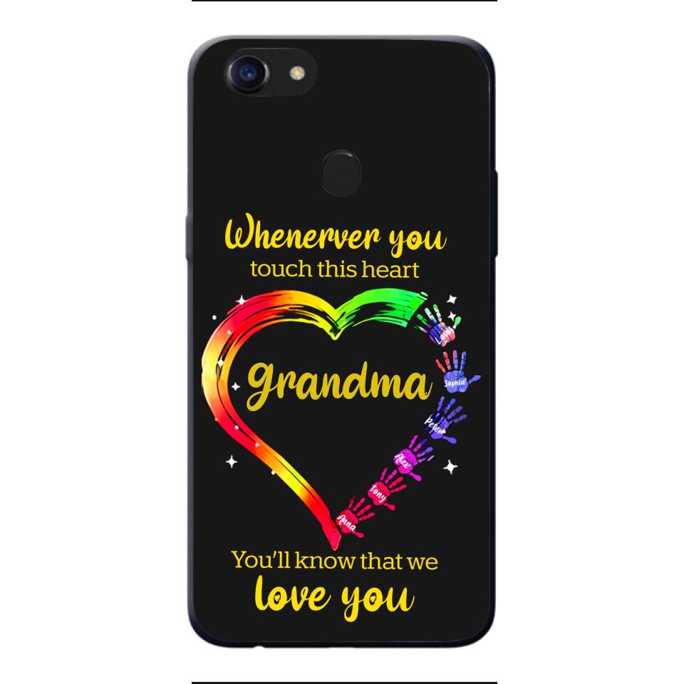 PERSONALIZED WHENEVER YOU TOUCH THIS HEART YOU'LL KNOW THAT WE LOVE YOU PHONECASE QTHC2502