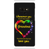 PERSONALIZED WHENEVER YOU TOUCH THIS HEART YOU'LL KNOW THAT WE LOVE YOU PHONECASE QTHC2502