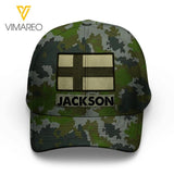 Personalized Finland Soldier/Veterans Camo Peaked Cap 22FEB-LN26