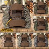 Personalized US Veteran/ Soldier Multi-camo Peaked Cap 22FEB-DT24