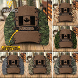 Personalized Canadian Veteran/ Soldier Multi-camo Peaked Cap 22FEB-DT24