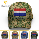 Personalized Netherlands Veteran/ Soldier Peaked Cap 22FEB-LN24