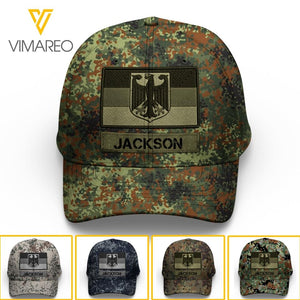 Personalized German Veteran/ Soldier Peaked Cap 22FEB-LN24