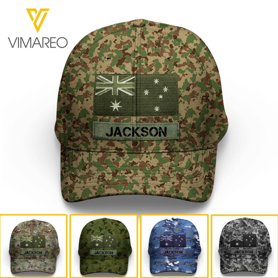 Personalized Australian Veteran/ Soldier Peaked Cap 22FEB-LN23