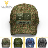 Personalized Australian Veteran/ Soldier Peaked Cap 22FEB-LN23