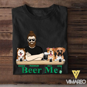 PERSONALIZED DOG BEER ME Patrick's Day TSHIRT 22MAR-HC01