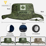 Personalized Canadian Soldier/Veterans Boonie Hat Printed 22MAR-LN02