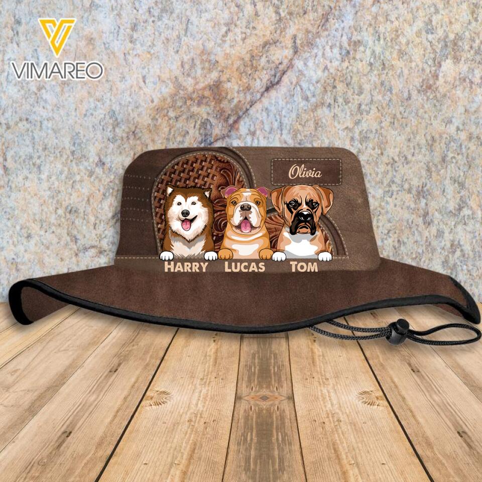 Personalized Dog Lover Boonie Hat Printed 22MAR-MQ02