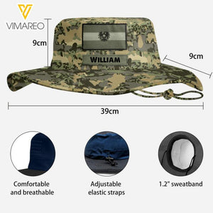 Personalized Austrian Soldier/Veterans Boonie Hat Printed 22MAR-LN02