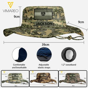 Personalized Austrian Soldier/Veterans Boonie Hat Printed 22MAR-LN02