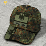 Personalized German Soldier/Veterans Camo Peaked Cap 22MAR-LN03