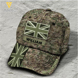 Personalized British Soldier/Veterans Camo Peaked Cap 22MAR-LN03