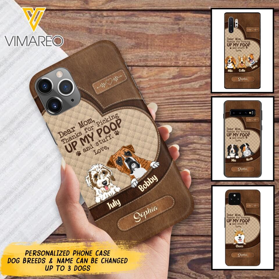 Personalized Dog Mom Lover Phone Case Printed 22MAR-DT03