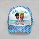 Personalized Sally's Beach Peaked Cap Printed 22MAR-MQ04