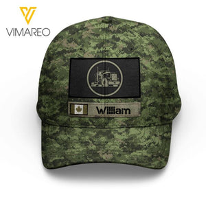 Personalized Canadian Trucker Camo Peaked Cap Printed 22MAR-QH04