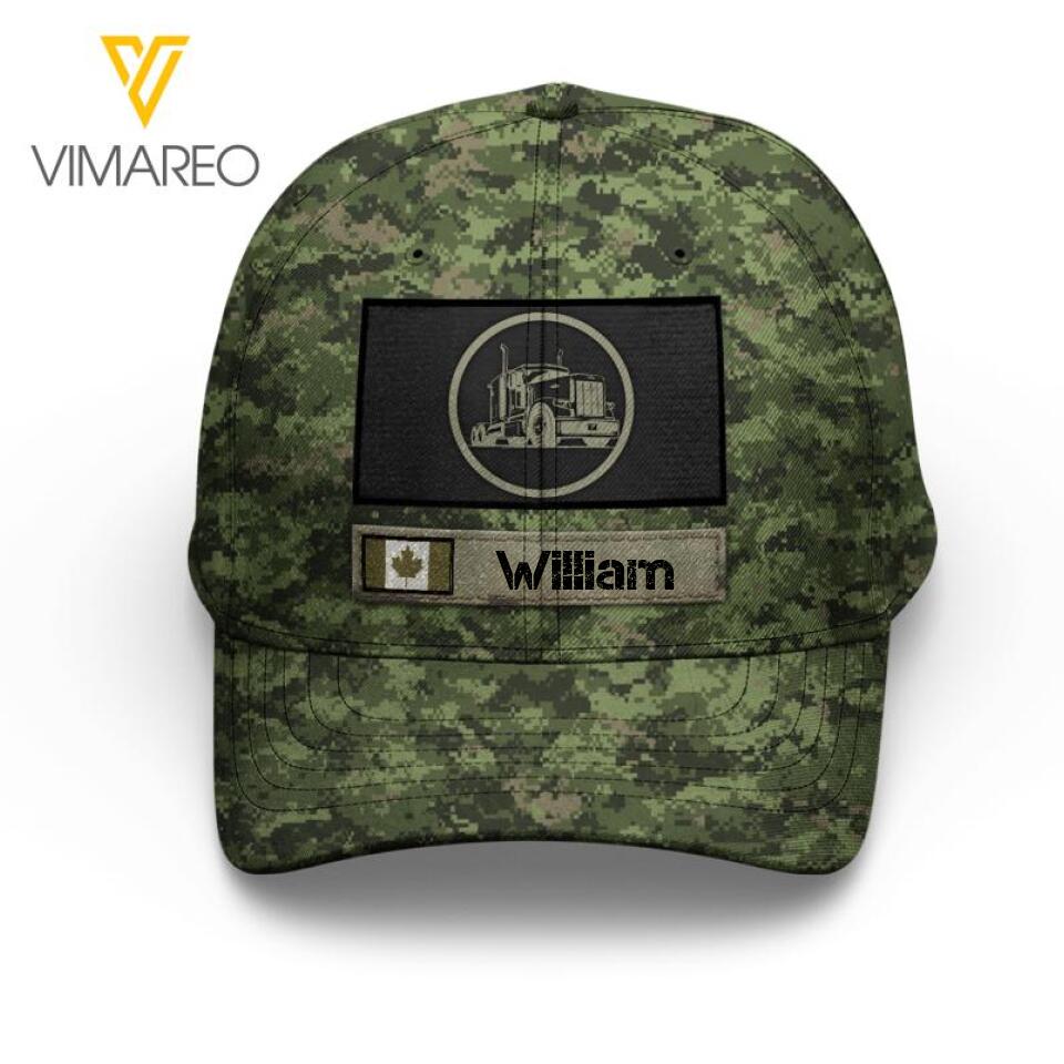 Personalized Canadian Trucker Camo Peaked Cap Printed 22MAR-QH04