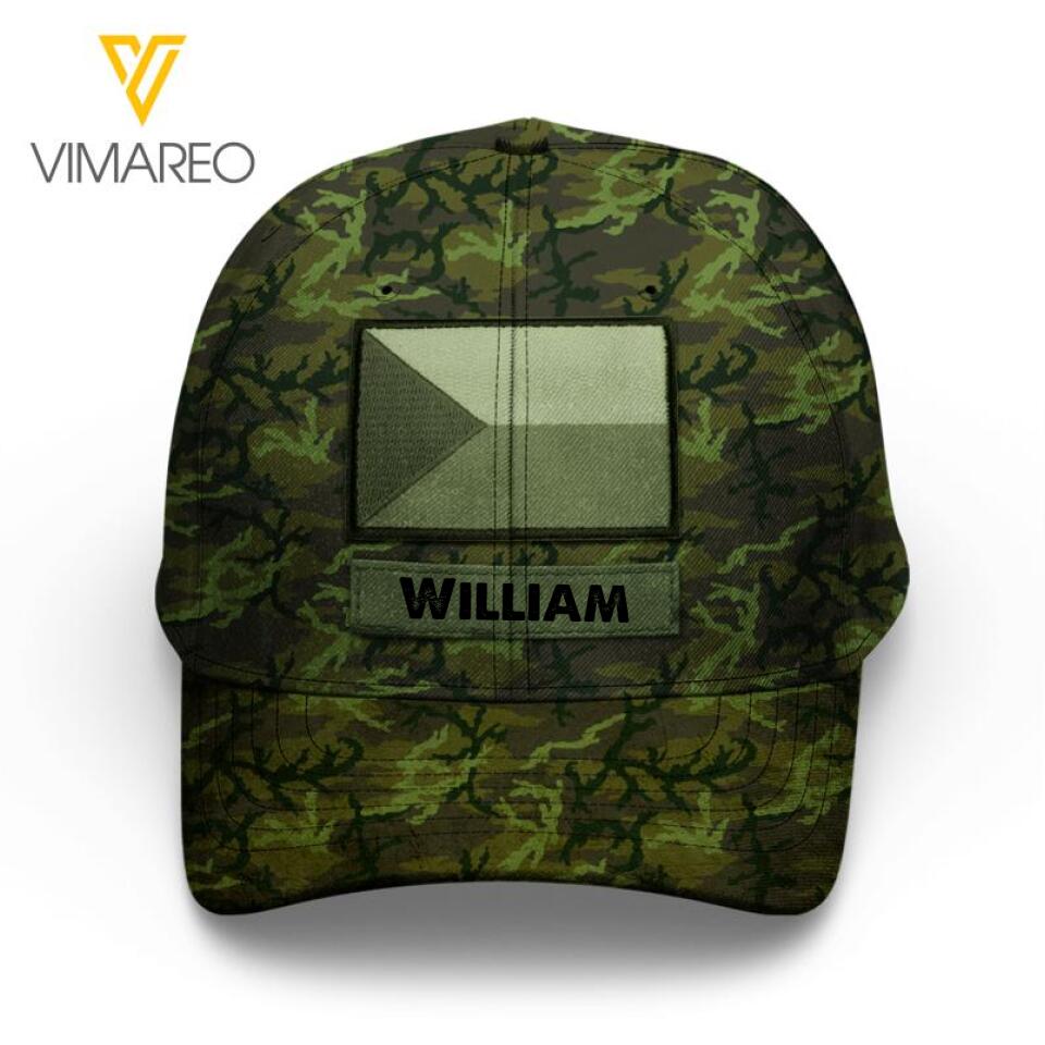 Personalized Czech Soldier/Veterans Camo Peaked Cap 22MAR-LN04