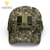Personalized Romanian Soldier/Veterans Camo Peaked Cap 22MAR-LN04